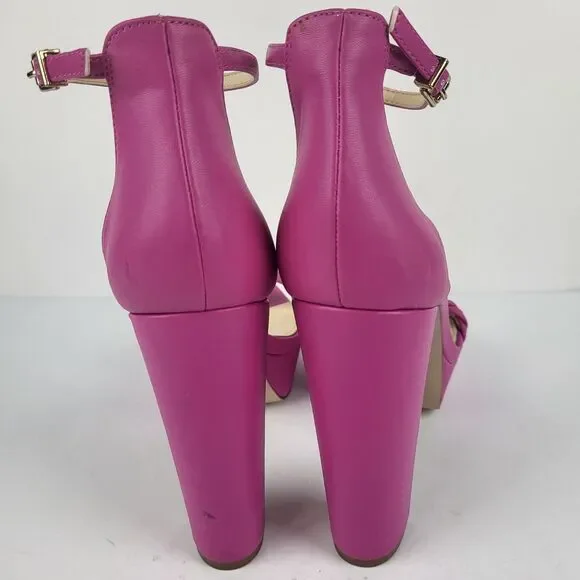 Jessica Simpson PEOMI Pink Open Toe 5" High Heel Platform Size 10M - Picture 4 of 12